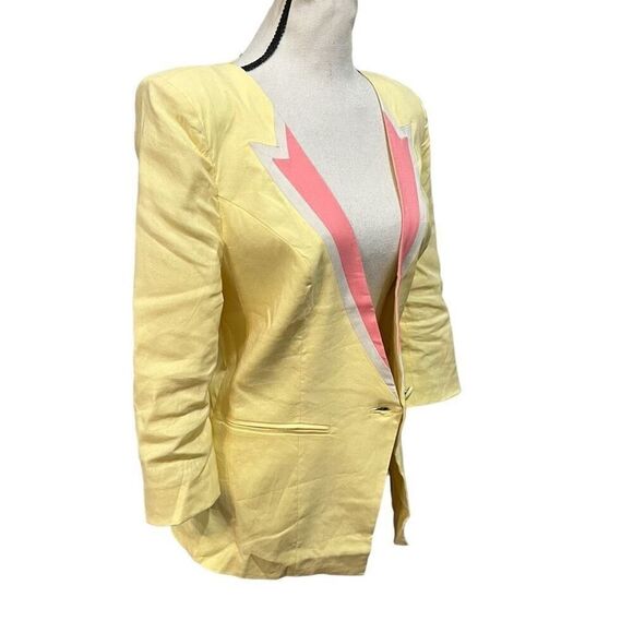 Vero Moda Classic Sasha 3/4 sleeve crop ColorBlock blazer jacket size small - Picture 3 of 7